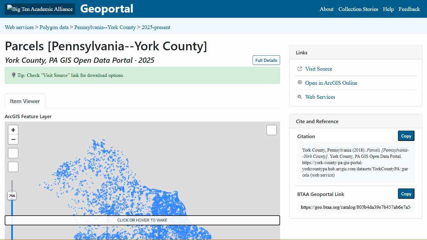 Parcels [Pennsylvania--York County] - Big Ten Academic Alliance Geoportal